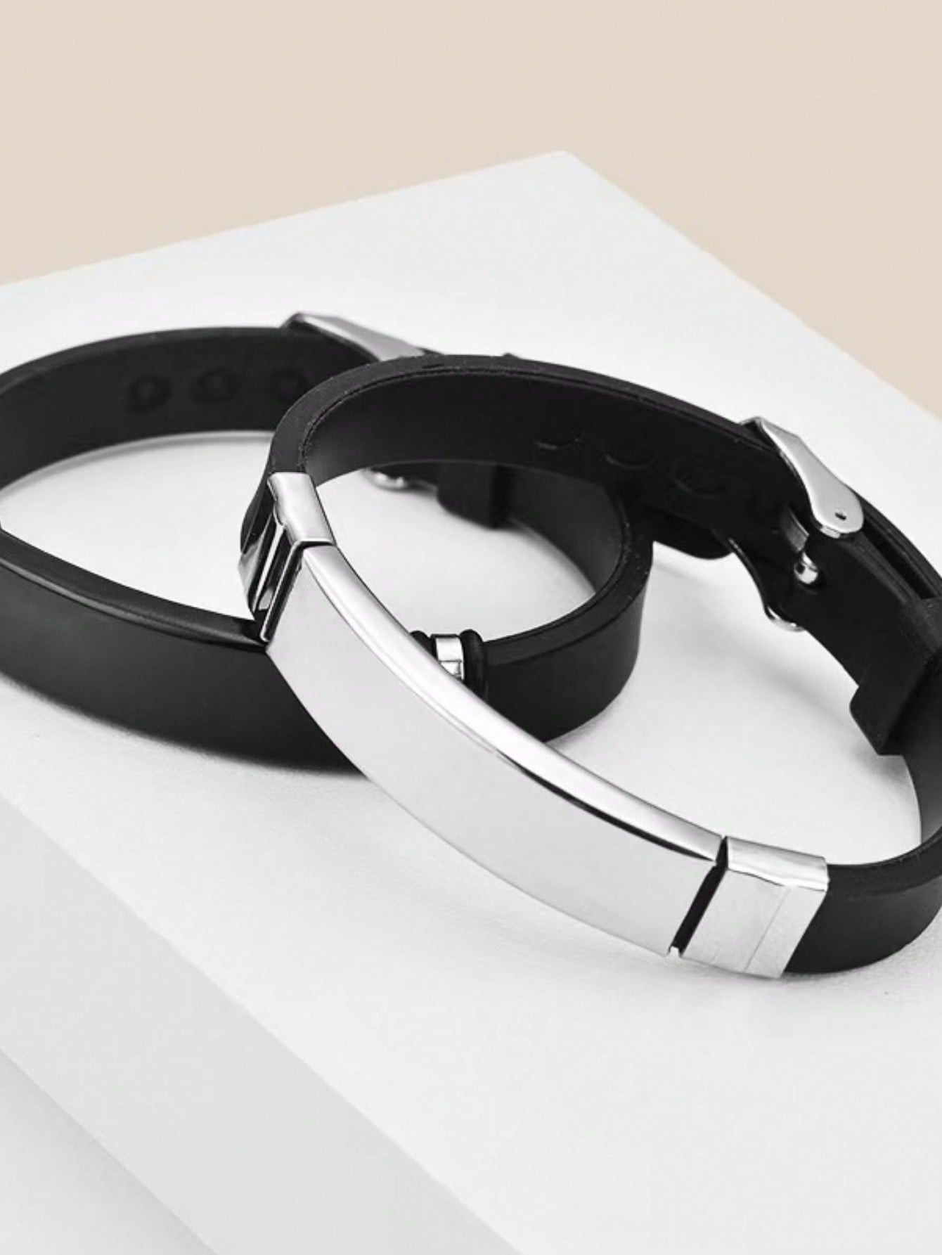 Custom Name Silicone Bracelet - Fashion Stainless Steel Bracelet